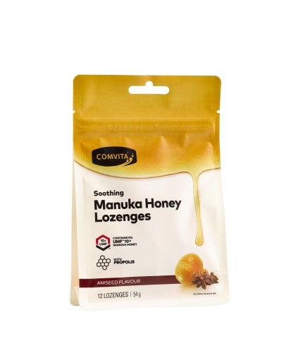 COMVITA Manuka Hney Lozenges Original Aniseed 12pk-Matakana Pharmacy